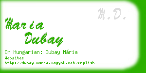 maria dubay business card